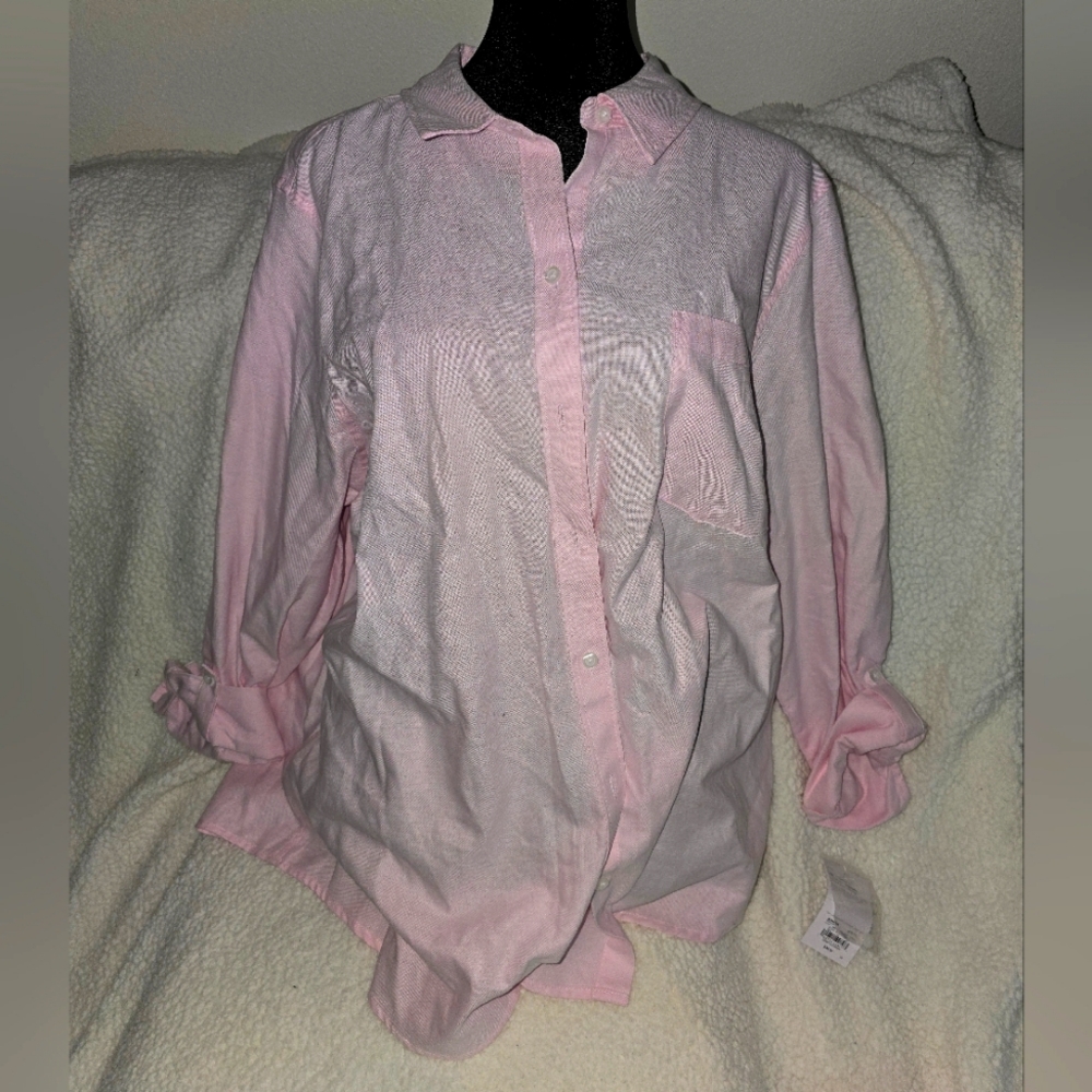 Pale Pink Button Up Blouse